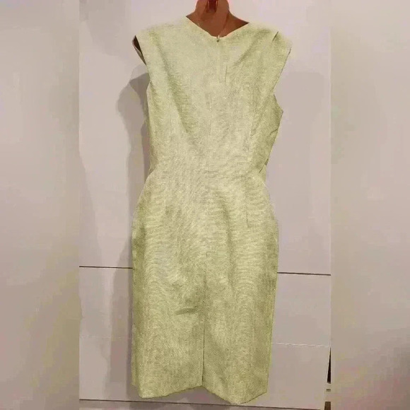 NEW NWT Woman's Talbots Petites Green A-Line Sleeveless Dress Size 10P $168 - Picture 4 of 9